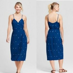 Universal Thread Blue Midi Wrap Dress